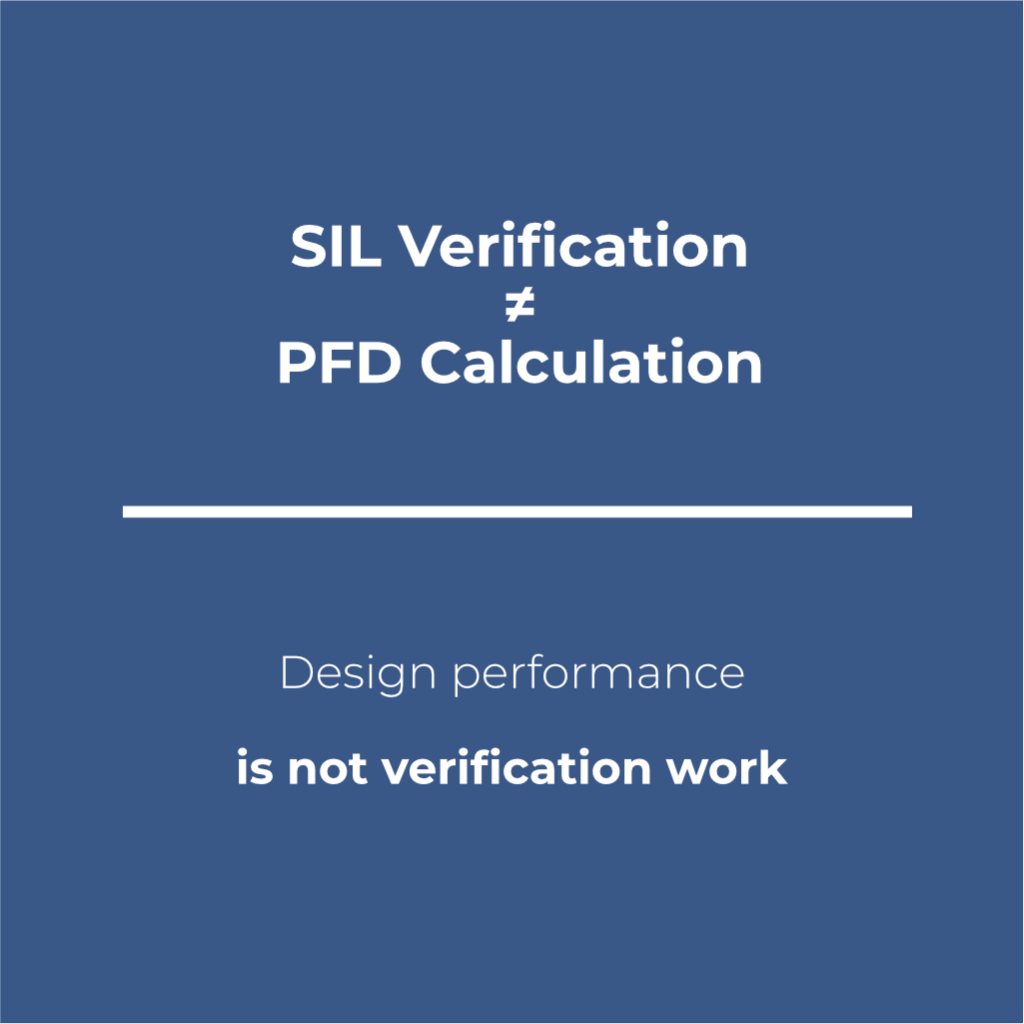 SIL Verification ≠ PFD Calculation